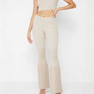 Maniére De Voir- Ribbed Ombré Flared Leggings